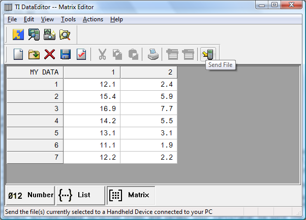 Screen4 Transferring Spreadsheets Between Microsoft Excel and your TI 83+, TI 84+, TI 89, TI 92+, or Voyage 200